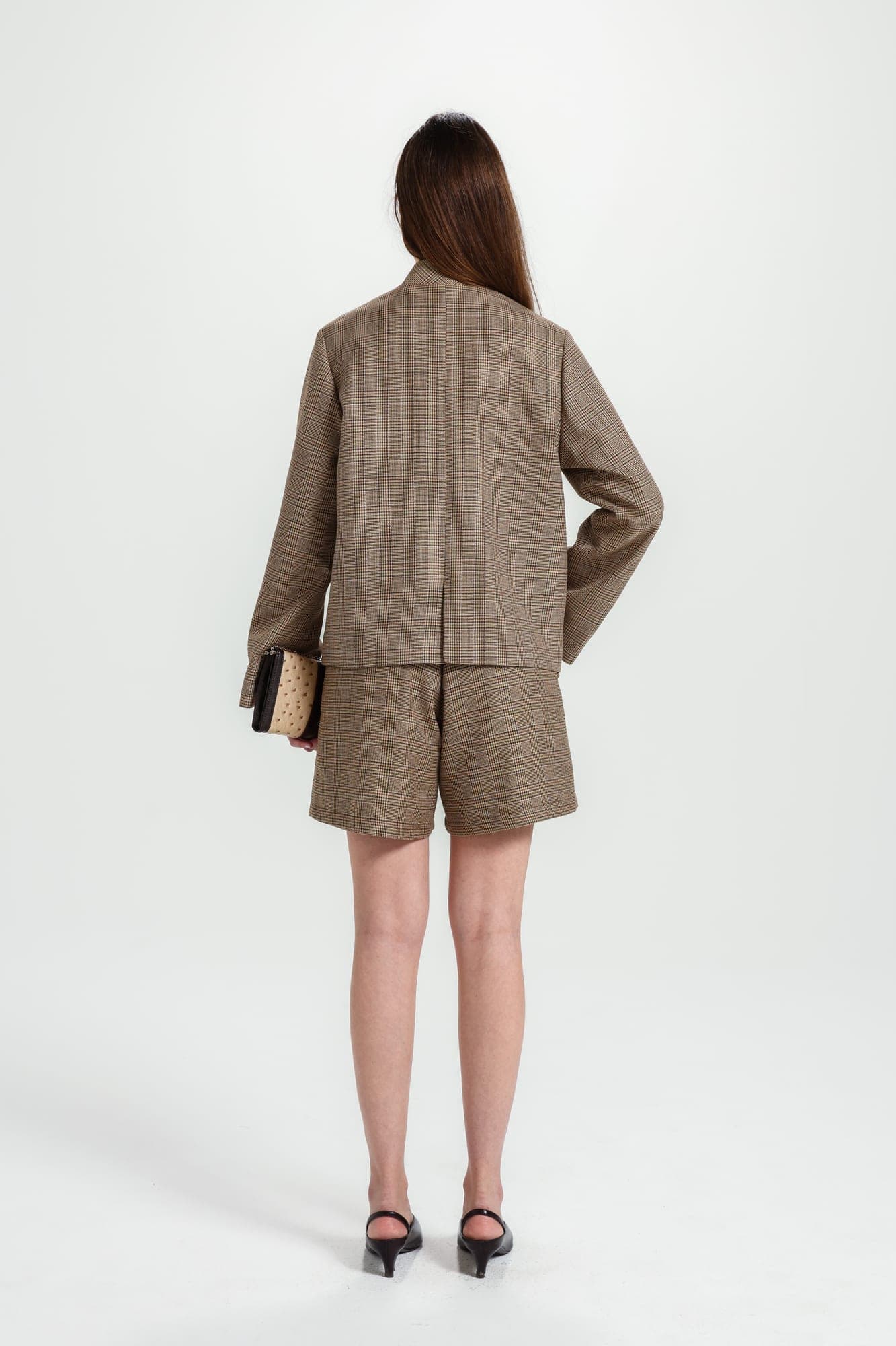 Glen Plaid Tailored Shorts - View 3
